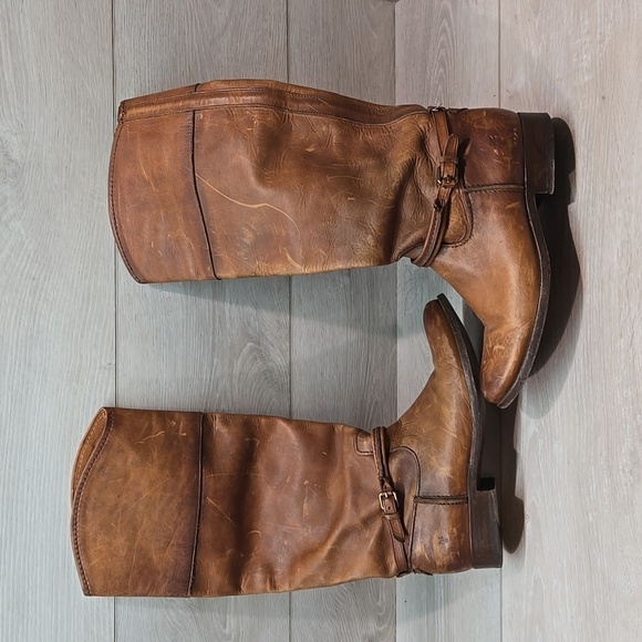 Frye Women 4001 Tall Leather Riding Boots shoes sz 6B - Picture 8 of 13